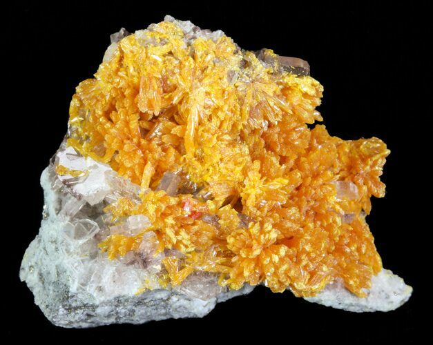 Orpiment With Barite Crystals - Peru #63778